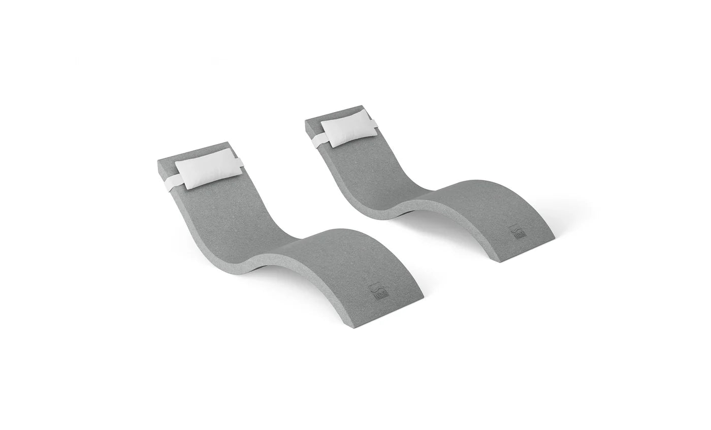 Ledge Lounger Signature Chaise & Headrest Pillow In-Pool Set