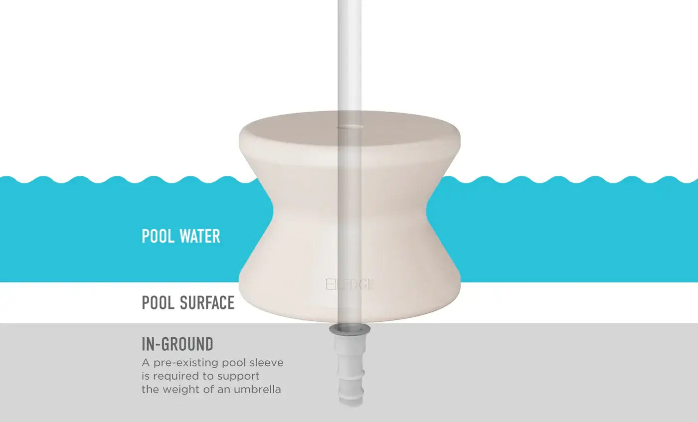 Ledge Lounger Signature Side Table is designed for in-pool use on sun shelves or tanning ledges with water depths up to 10 inches, or as a stylish addition to your deck.