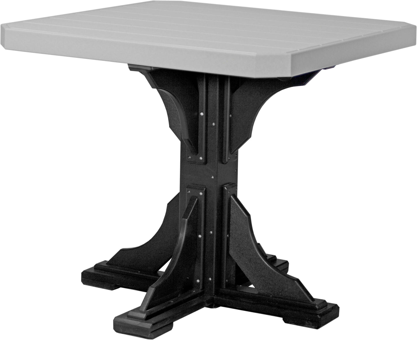 LuxCraft 41" Square Outdoor Dining Table features umbrella hole for added shade and variety of color options
