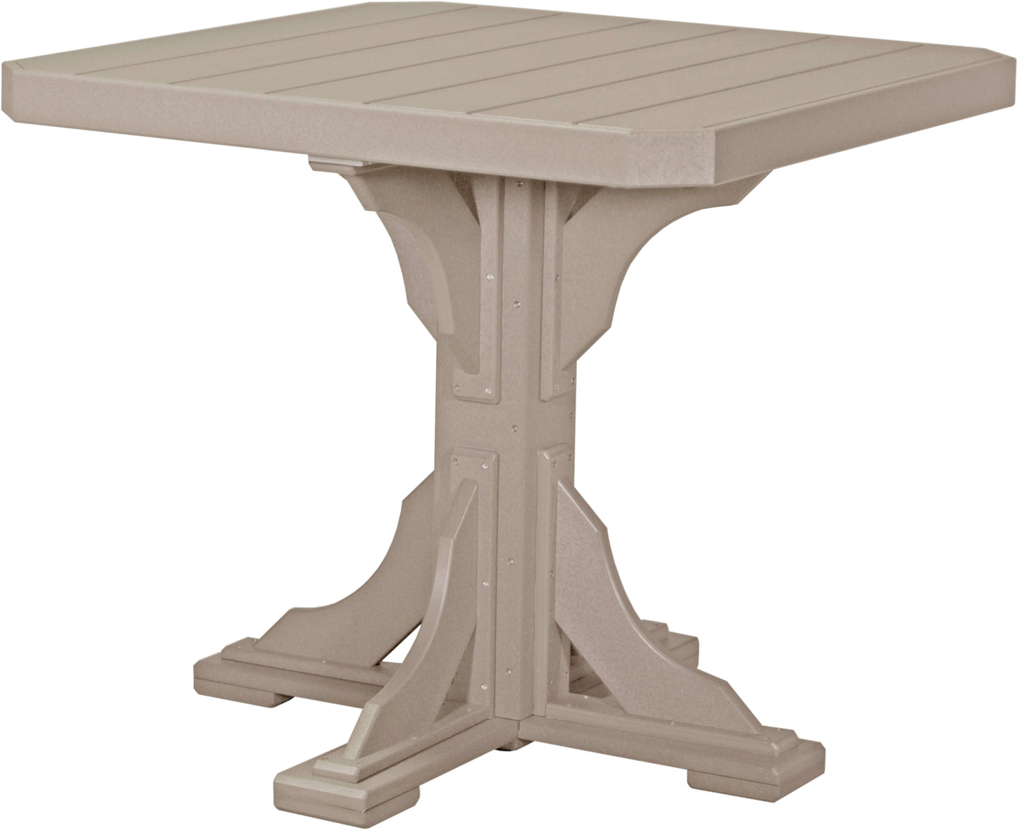 LuxCraft 41" Square Outdoor Dining Table features umbrella hole for added shade and variety of color options