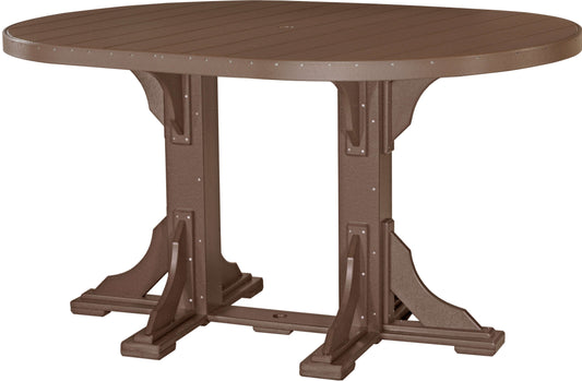 LuxCraft 6' Oval Outdoor Dining Table features umbrella hole for added shade and variety of color options