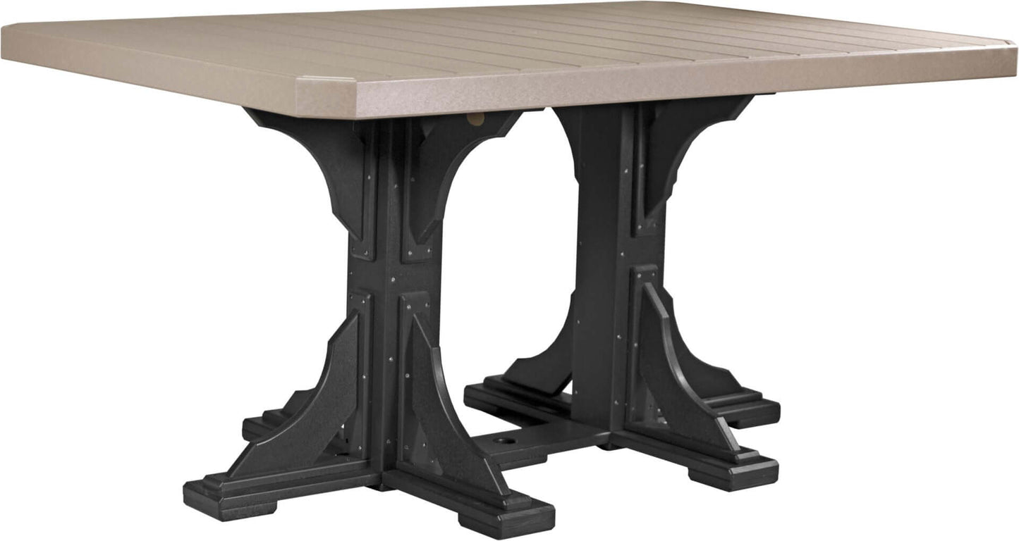 LuxCraft 6-foot rectangular Outdoor Dining Table features umbrella hole for added shade and variety of color options