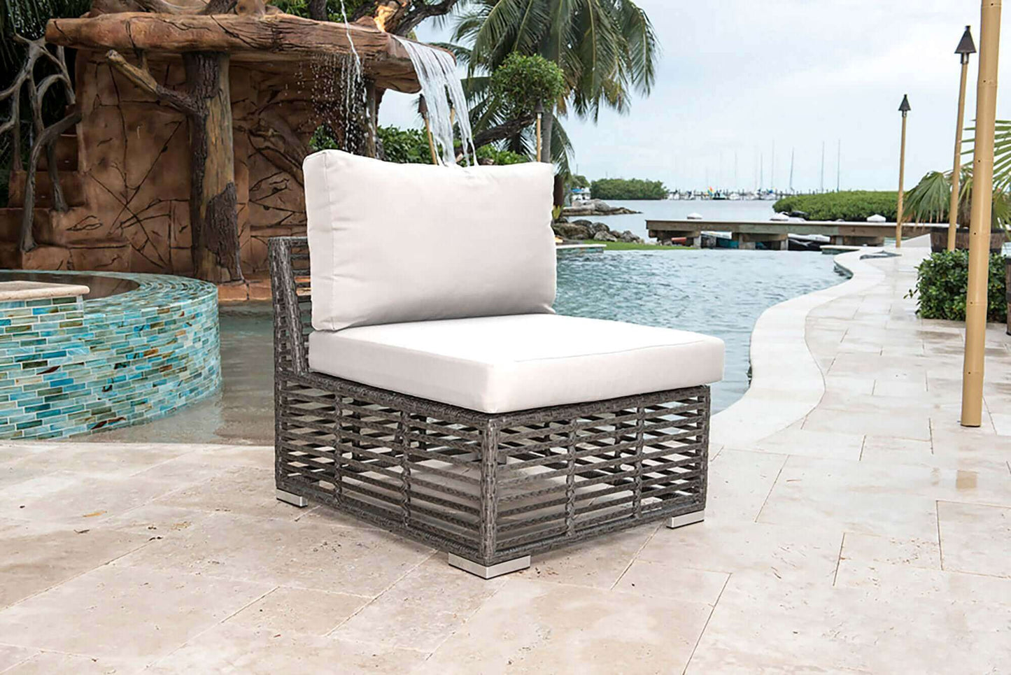 Panama Jack outdoor modular corner seating unit with cushions
