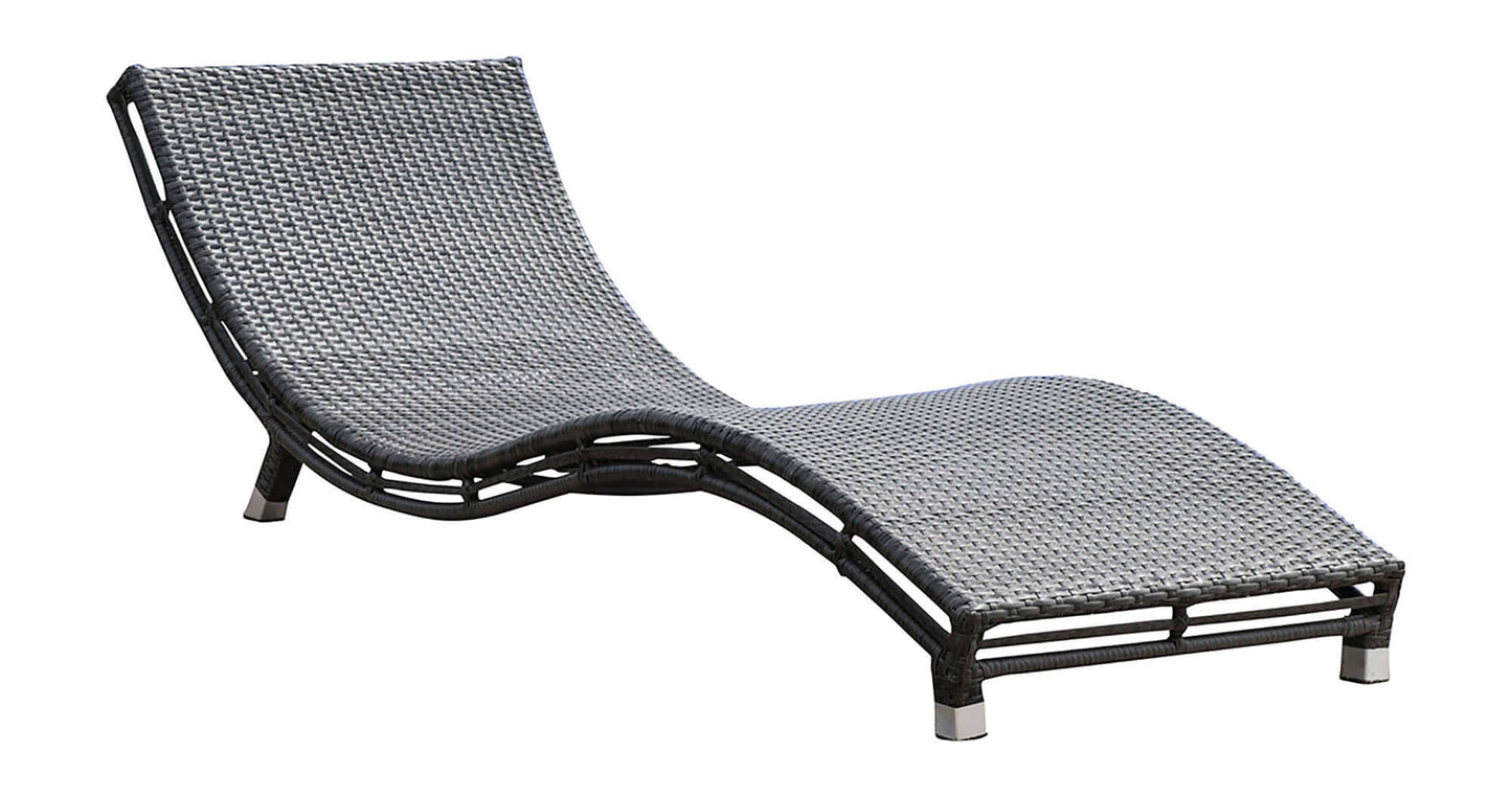 Panama Jack curved outdoor chaise lounge with cushion