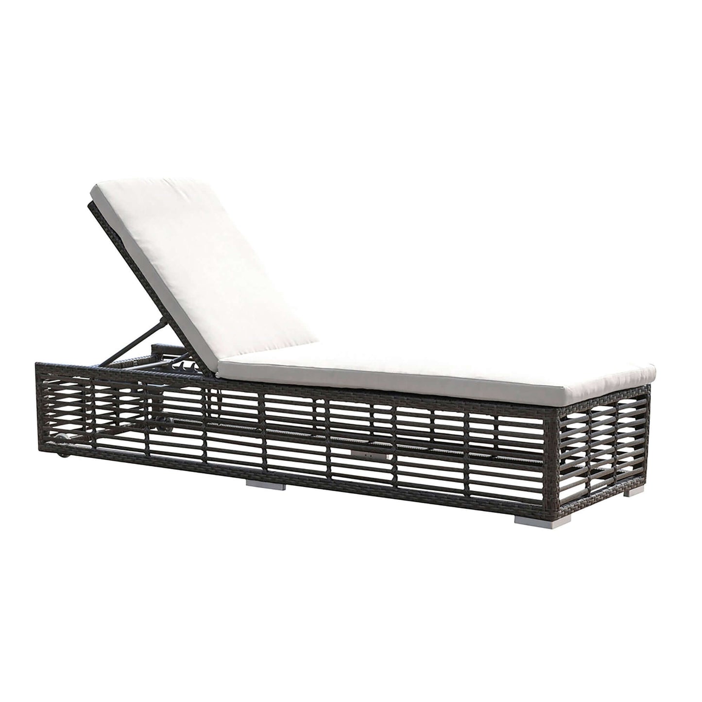 Panama Jack UV and weather-resistant outdoor chaise lounge with wheels and cushion