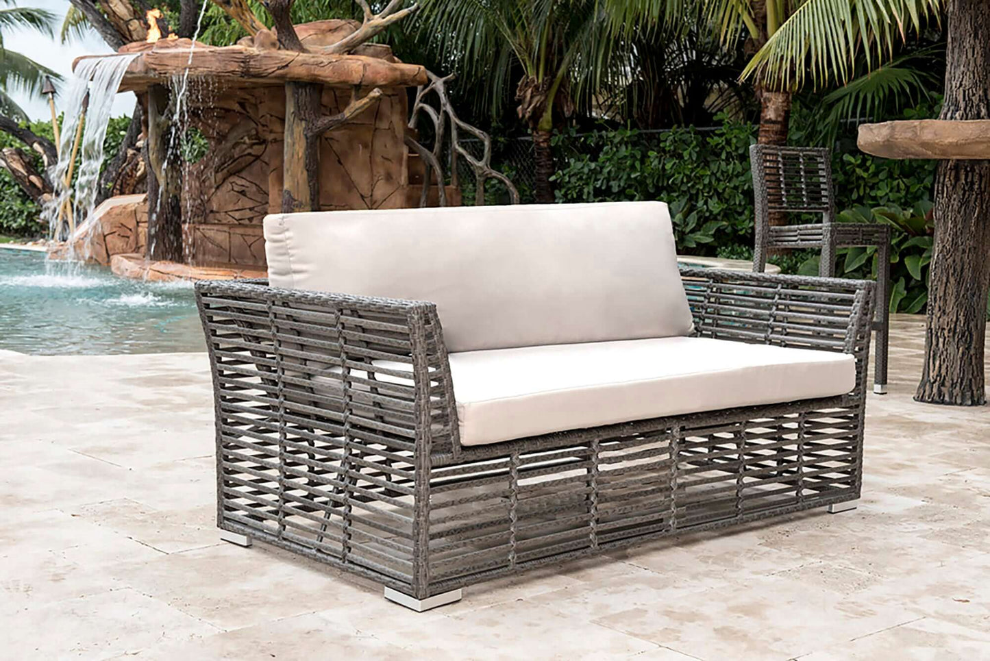 Panama Jack UV and weather-resistant outdoor loveseat with cushions