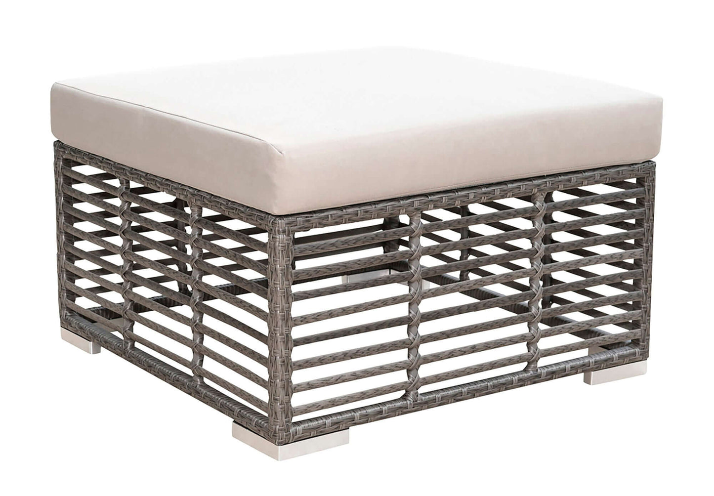 Panama Jack UV and weather-resistant outdoor ottoman with cushion