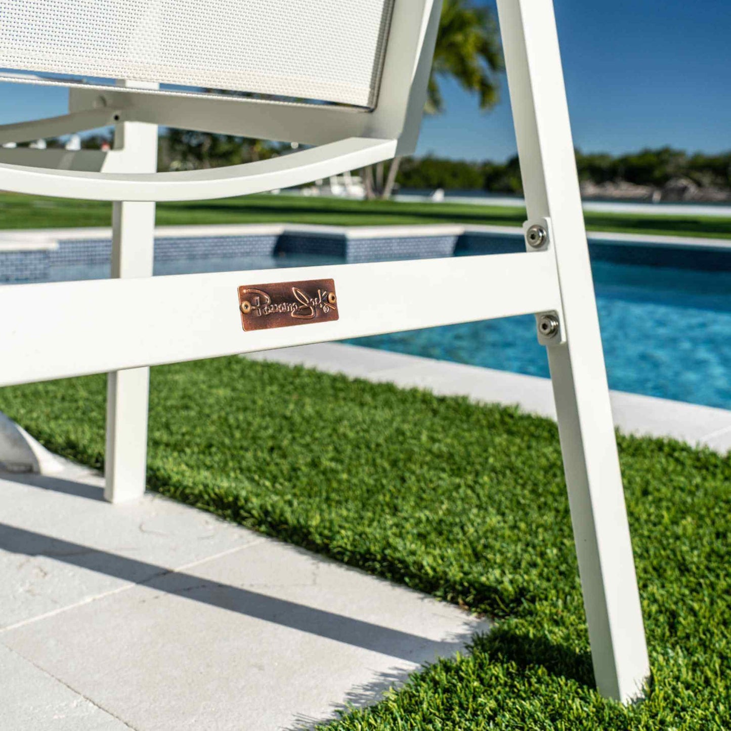 Panama Jack outdoor stackable armchairs set of 2 made with strong powder-coated finish resistant to corroding and scratching