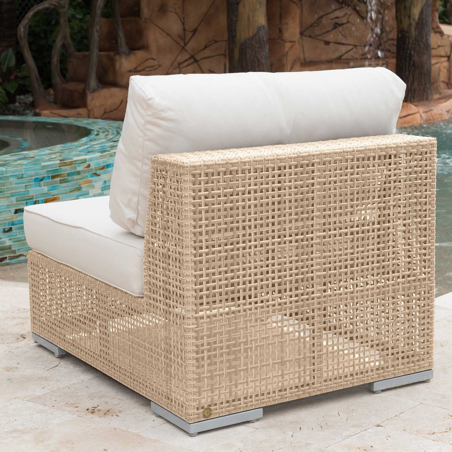 Sunbrella outdoor cushion fabric with a variety of color options