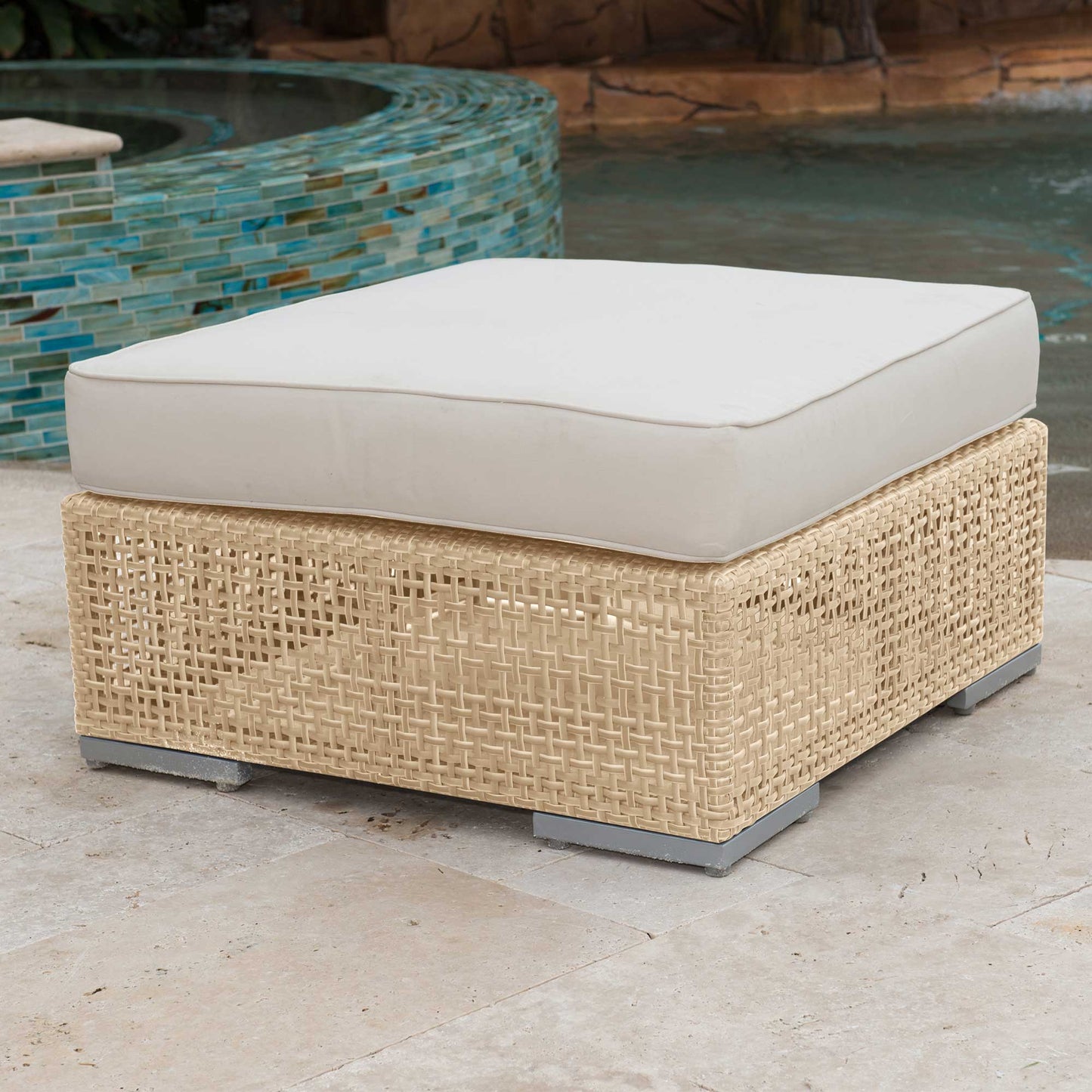 Sunbrella outdoor cushion fabric with a variety of color options