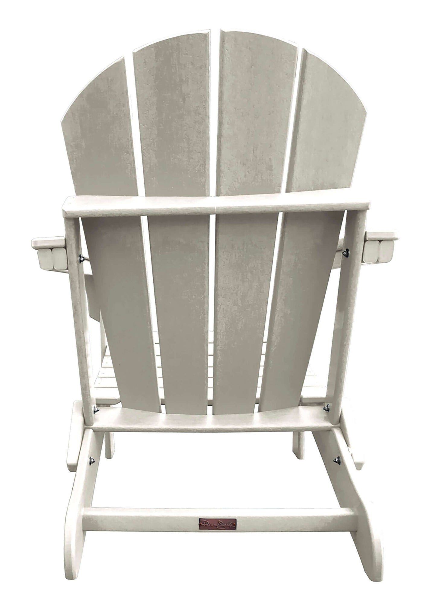Panama Jack White weather-resistant Poly-resin folding Adirondack chair with stainless steel hardware.