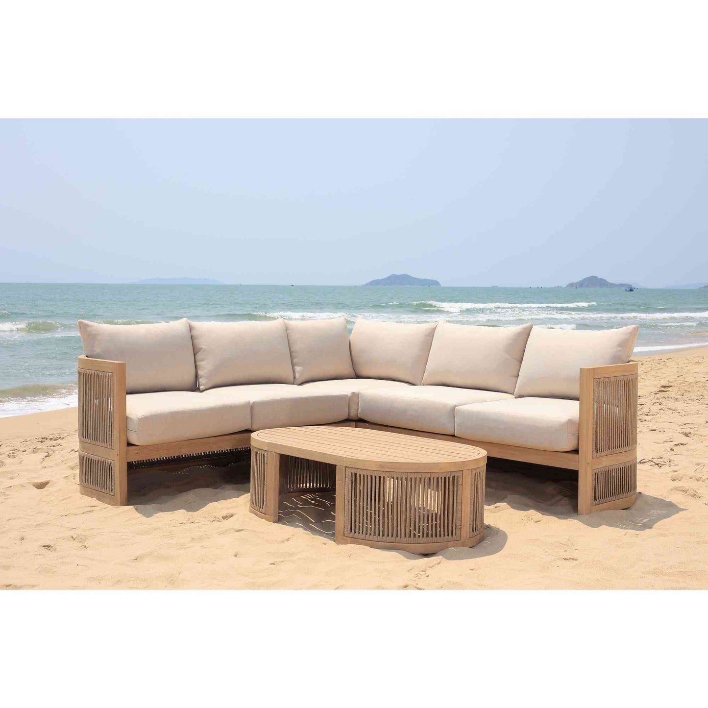 Panama Jack 3-Piece Outdoor Sectional Seating Set with weather-resistant materials and contract quality