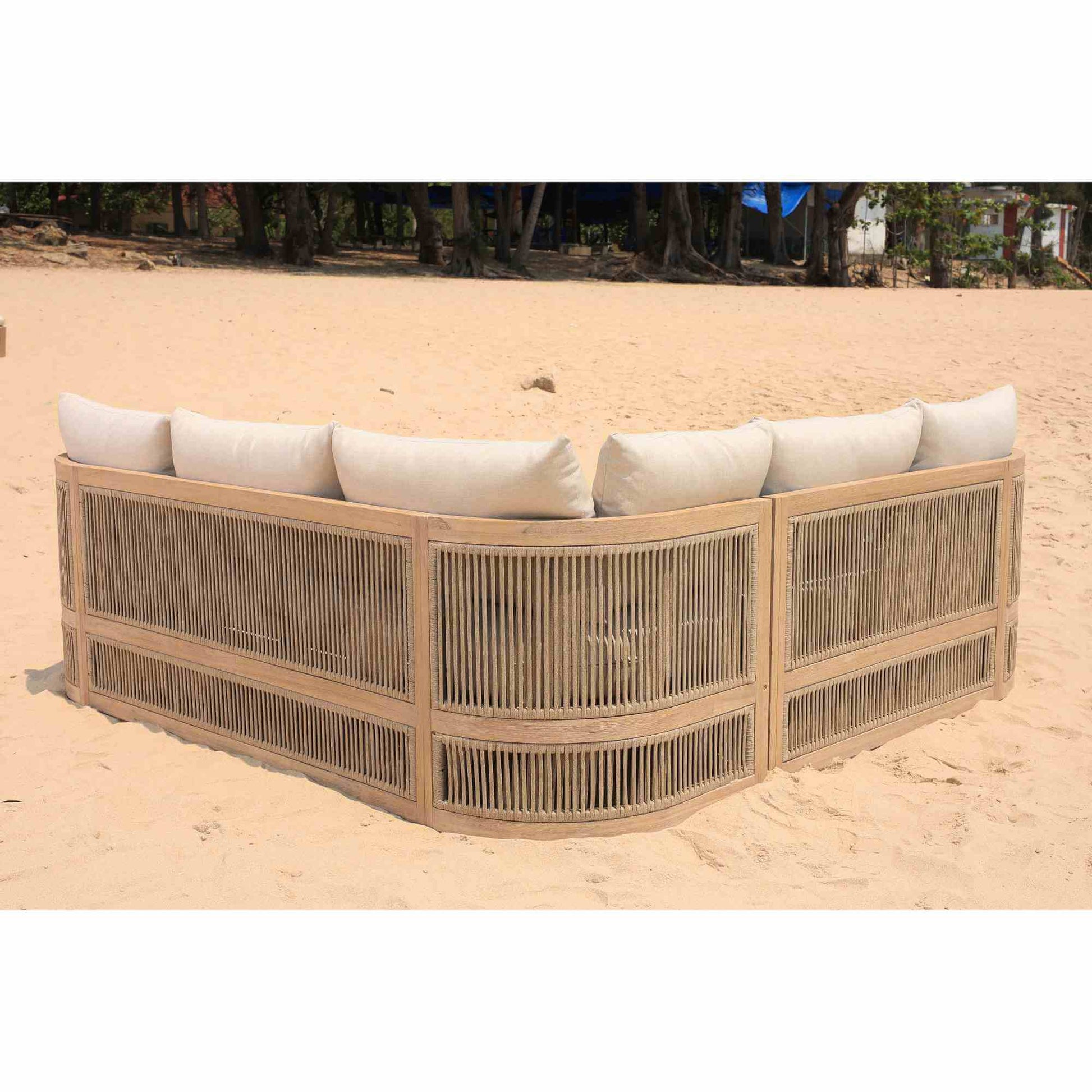 Panama Jack 3-Piece Outdoor Sectional Seating Set with weather-resistant materials and contract quality