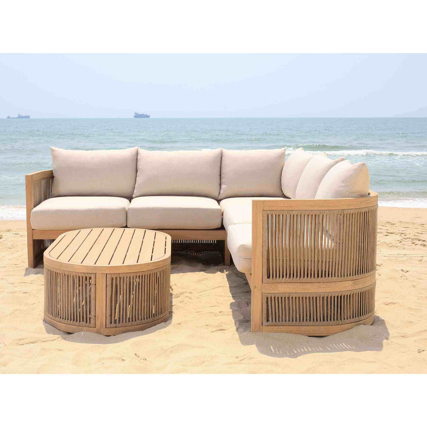 Panama Jack 3-Piece Outdoor Sectional Seating Set with weather-resistant materials and contract quality