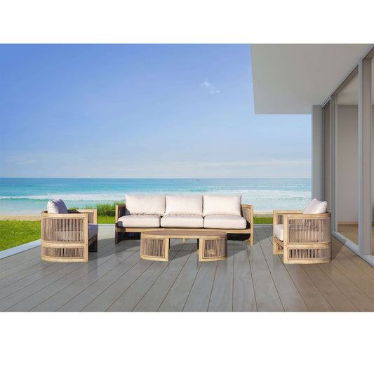 Panama Jack 4-Piece Outdoor Sofa Seating Set with weather-resistant materials and contract quality