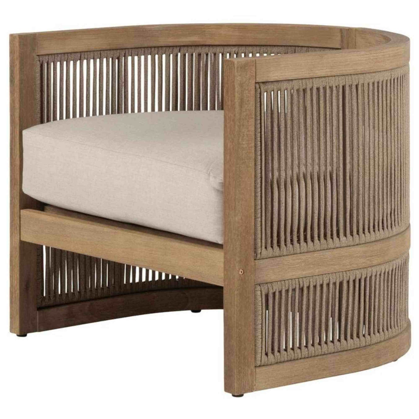 Panama Jack outdoor lounge chair made with Acacia wood for a natural wood finish with cushions