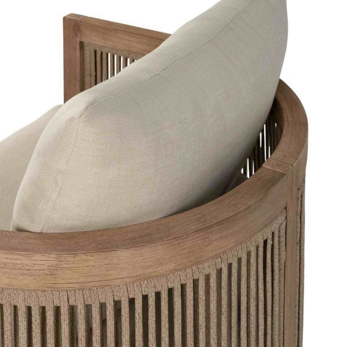 Panama Jack Outdoor lounge chair made with Acacia wood for a natural wood finish with outdoor cushion