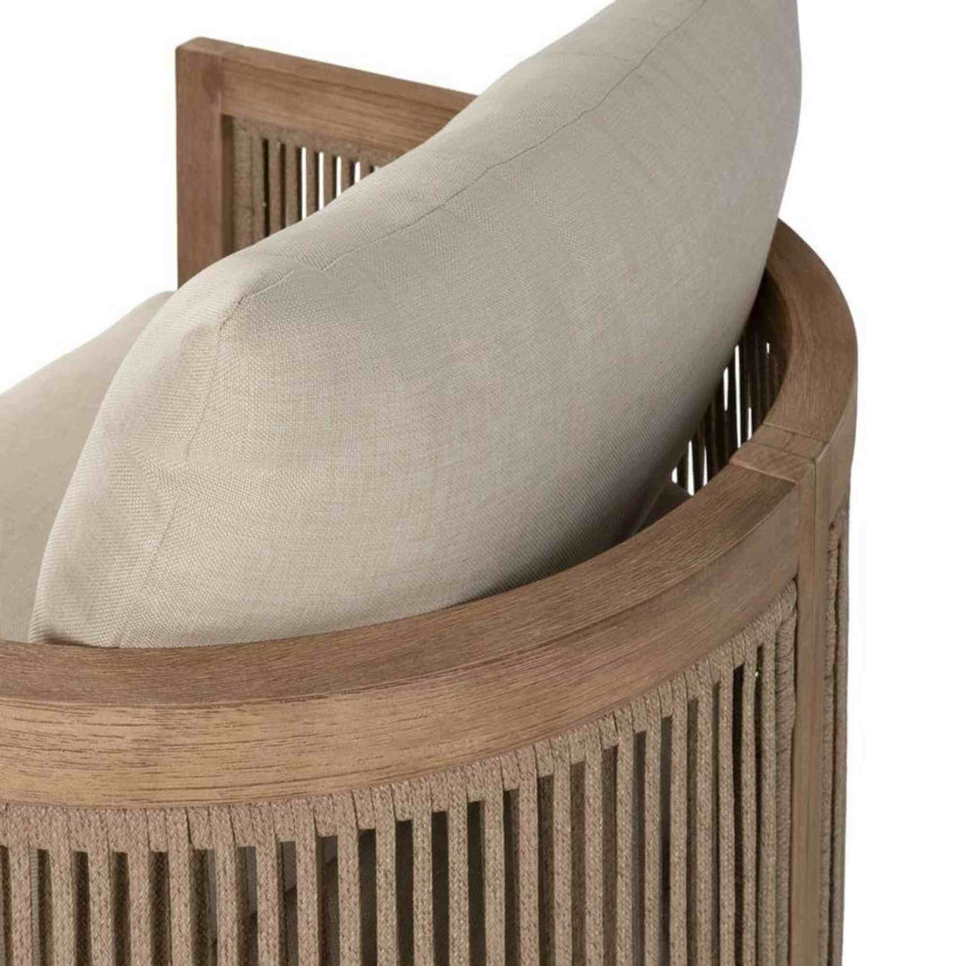 Panama Jack Outdoor lounge chair made with Acacia wood for a natural wood finish with outdoor cushion