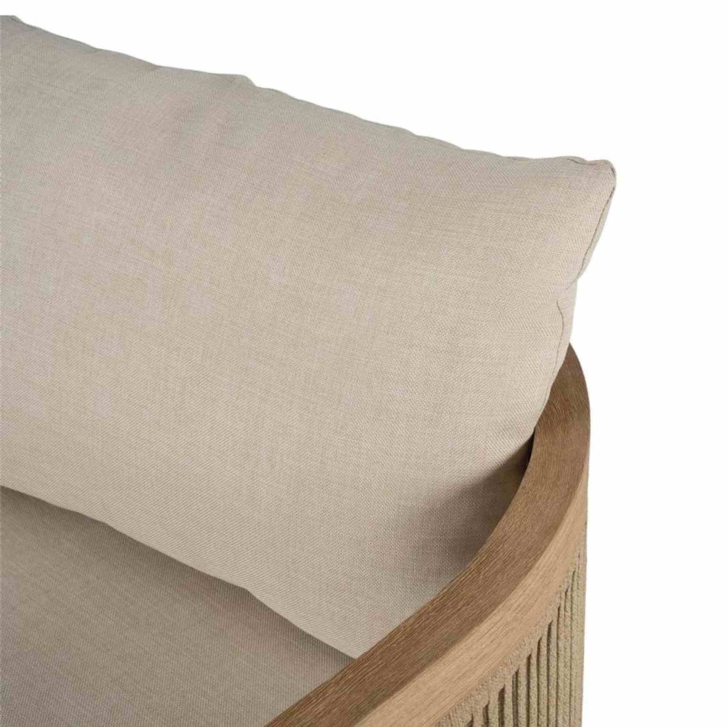Panama Jack outdoor lounge chair made with Acacia wood for a natural wood finish with cushions