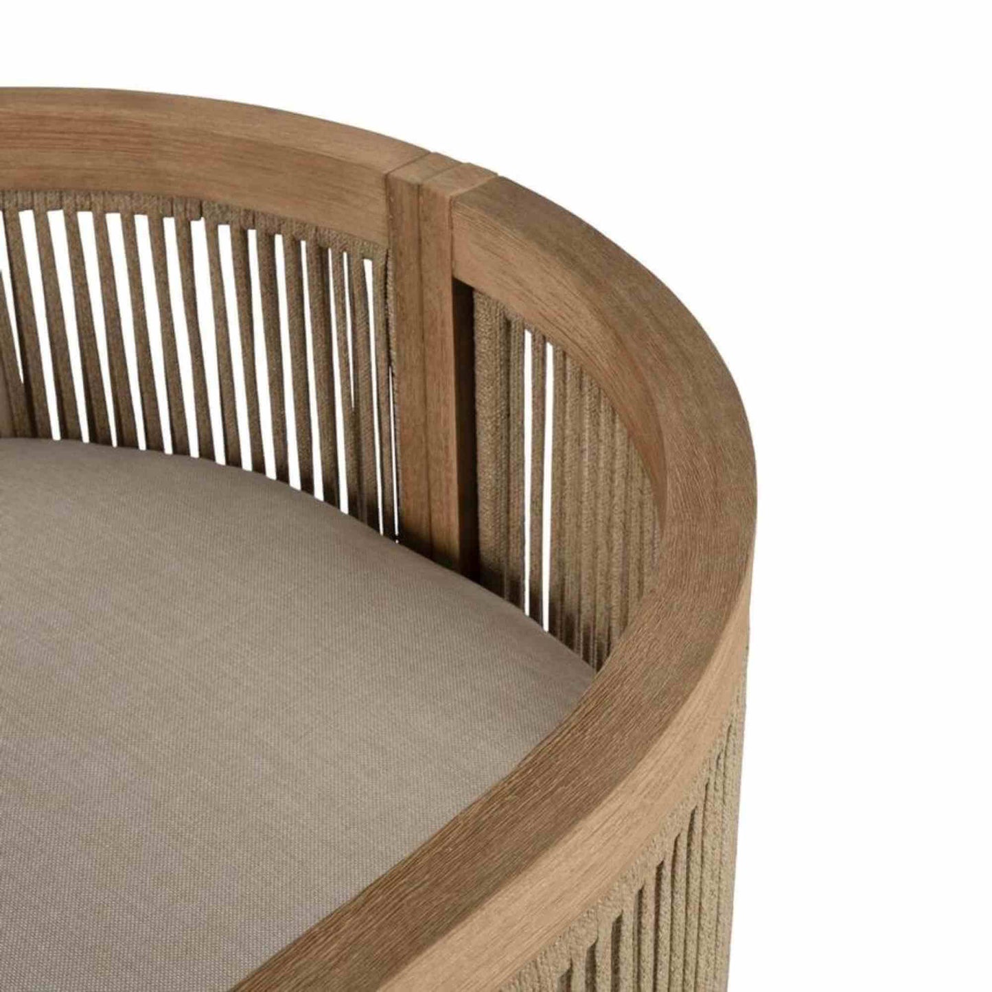 Panama Jack Outdoor lounge chair made with Acacia wood for a natural wood finish with outdoor cushion