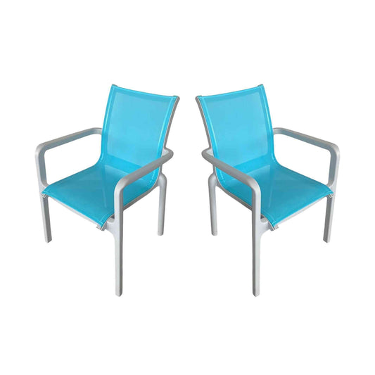 Panama Jack weather-resistant outdoor dining armchairs set of 2 that are stackable