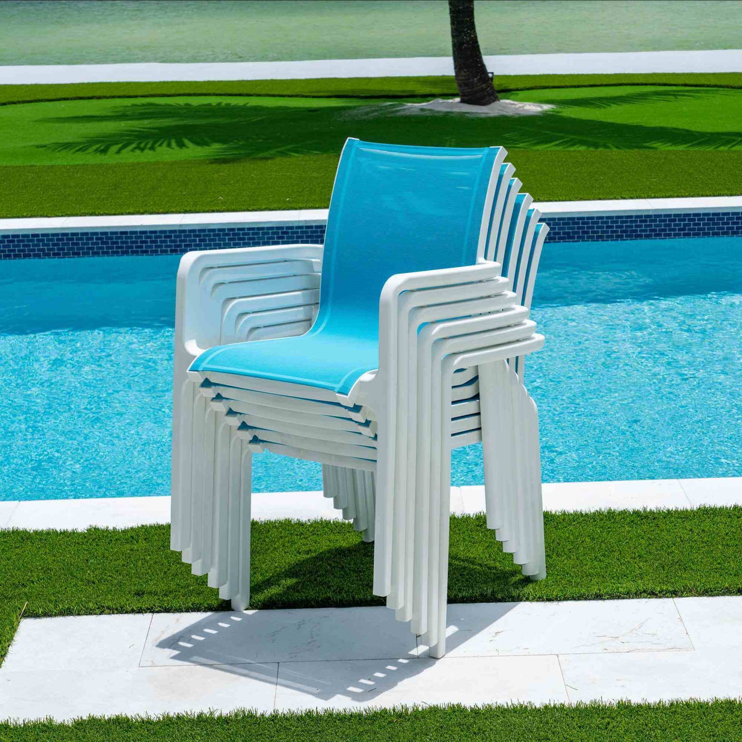Panama Jack weather-resistant outdoor dining armchairs set of 2 that are stackable