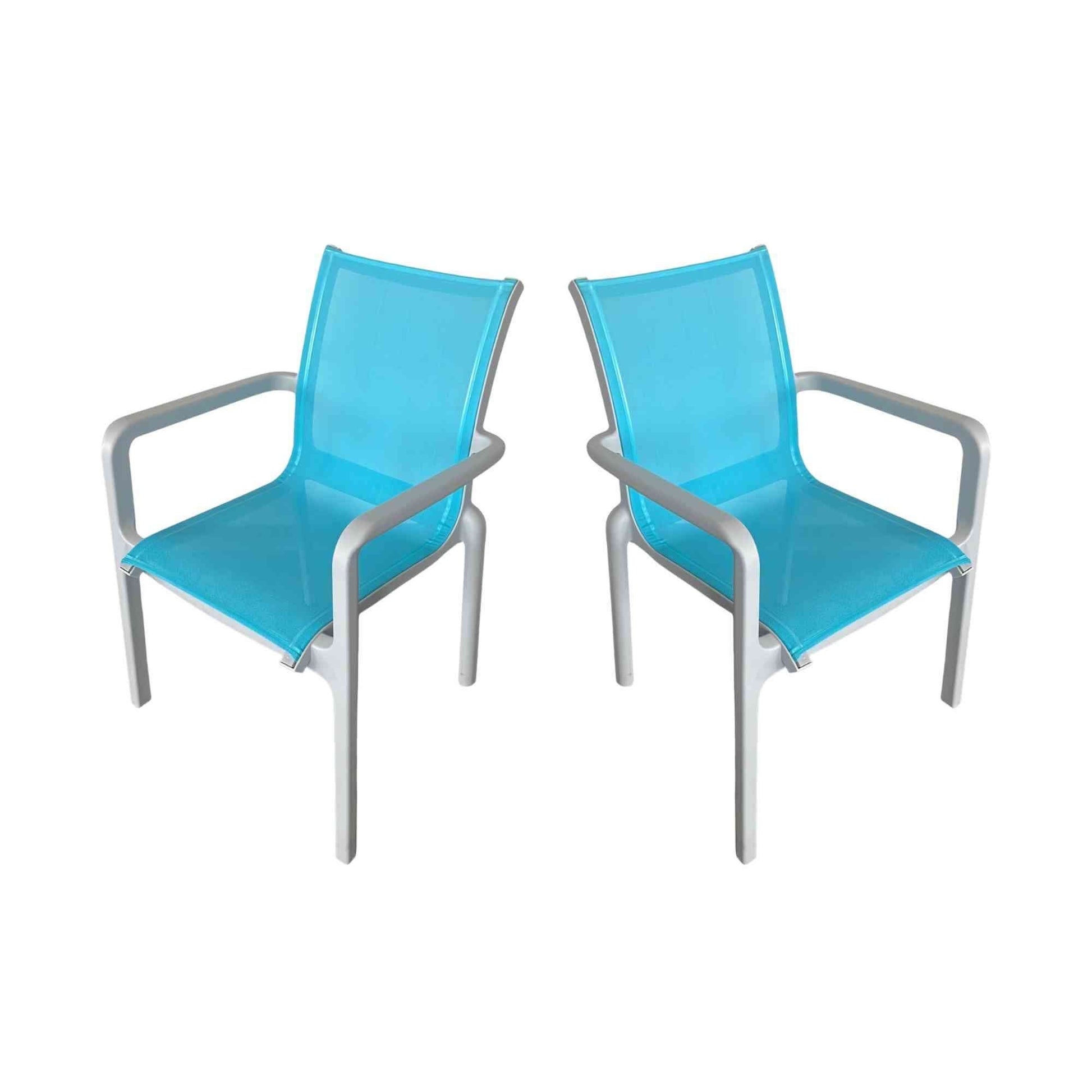 Panama Jack weather-resistant outdoor dining armchairs set of 2 that are stackable