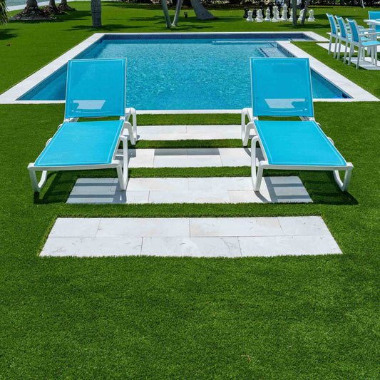 Panama Jack outdoor chaise loungers set of 2 that are stackable with an adjustable back rest