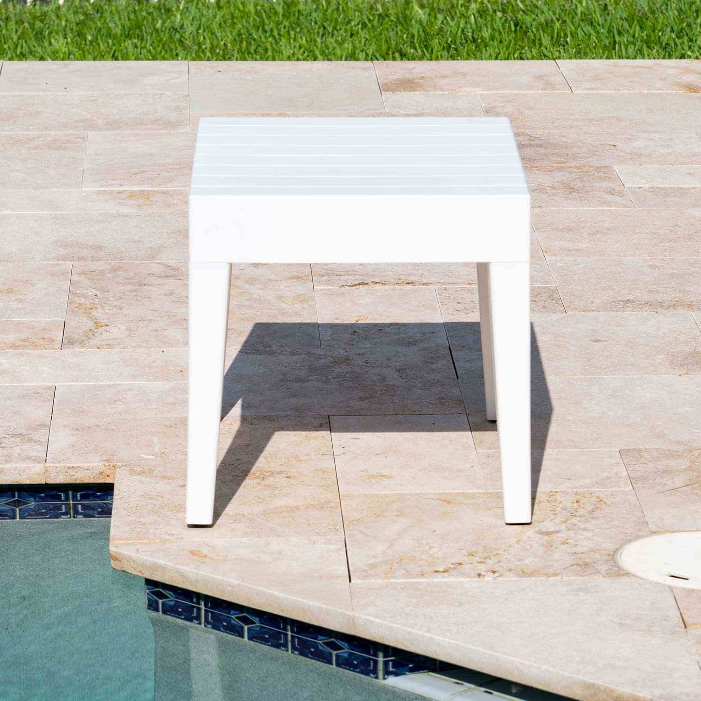 Panama Jack outdoor end table that is UV and weather-resistant for commercial quality