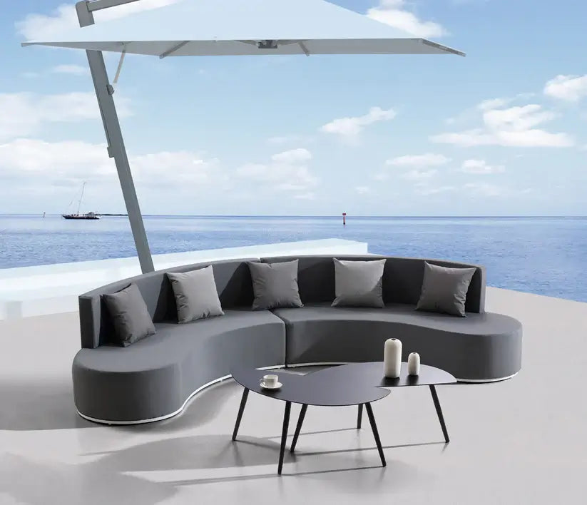 Panama Jack 3-piece outdoor sectional set made with Aluminum frame and Acrylic Fabric
