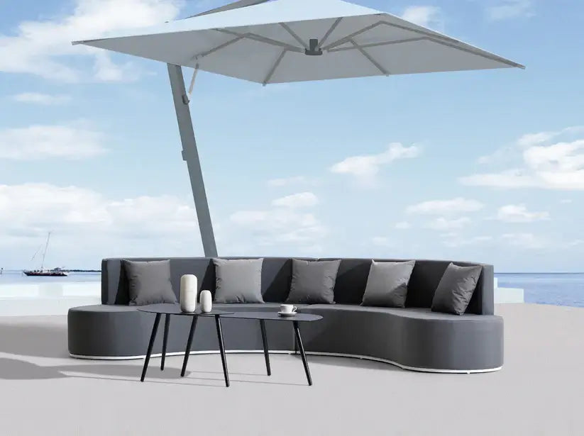 Panama Jack 3-piece outdoor sectional set made with Aluminum frame and Acrylic Fabric