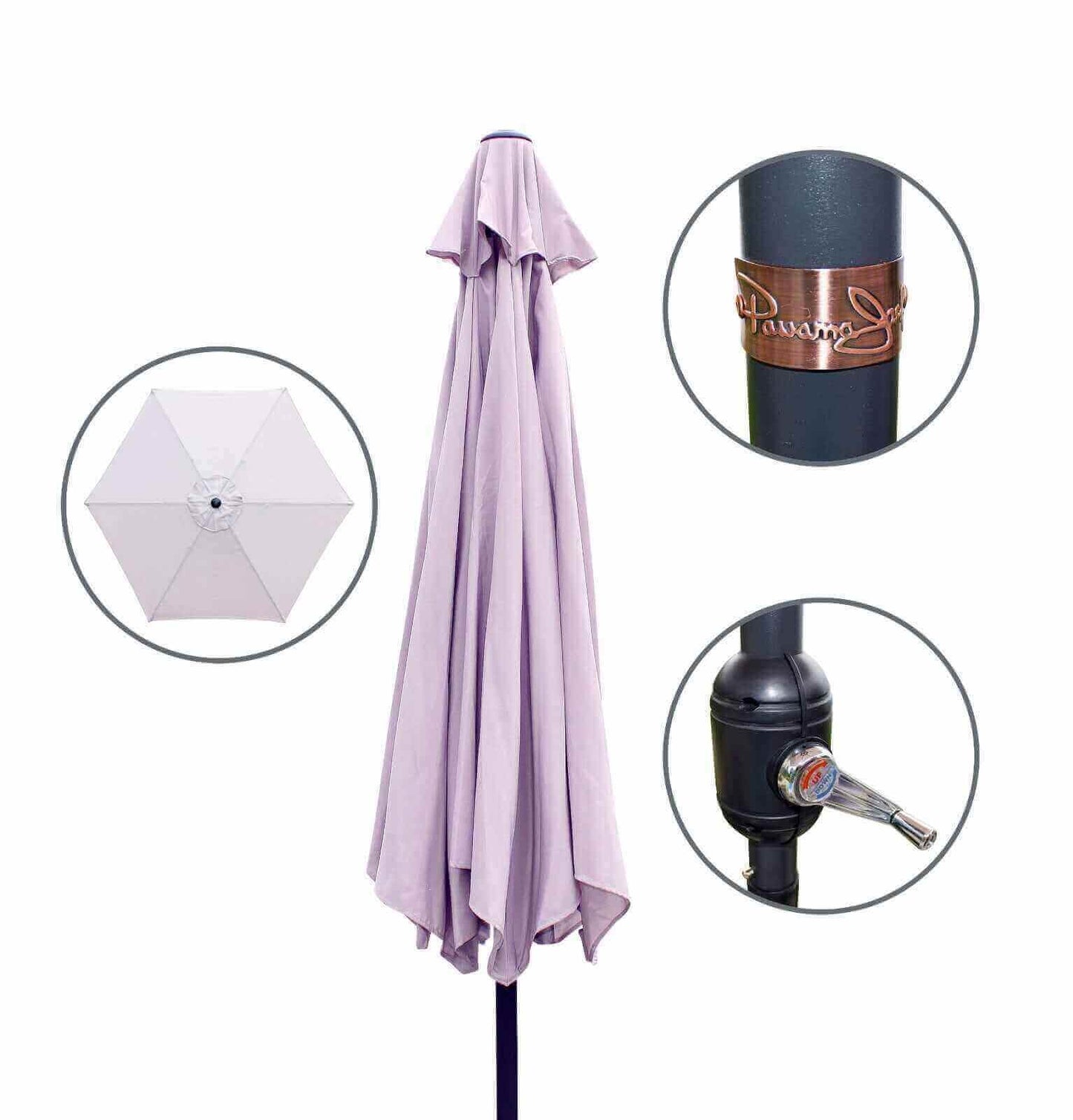 Panama Jack 9' Aluminum Patio Umbrella with Crank available in various colors