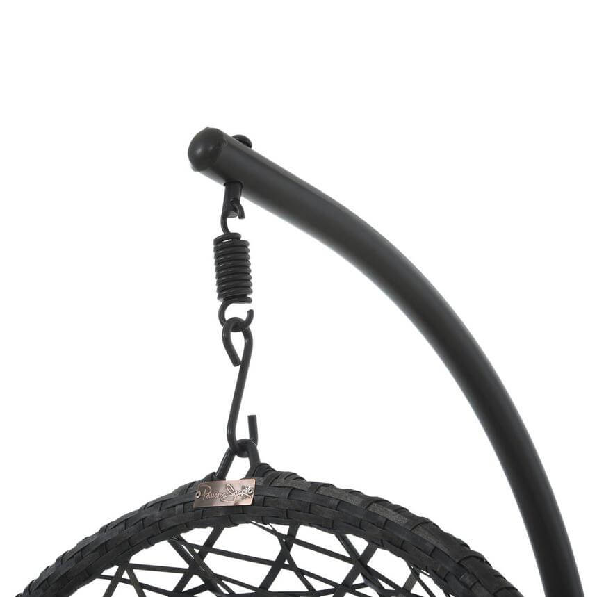 Panama Jack outdoor hanging chair with metal stand and cushions