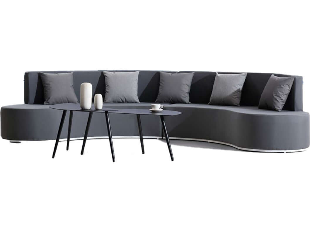 Panama Jack 3-piece outdoor sectional set made with Aluminum frame and Acrylic Fabric