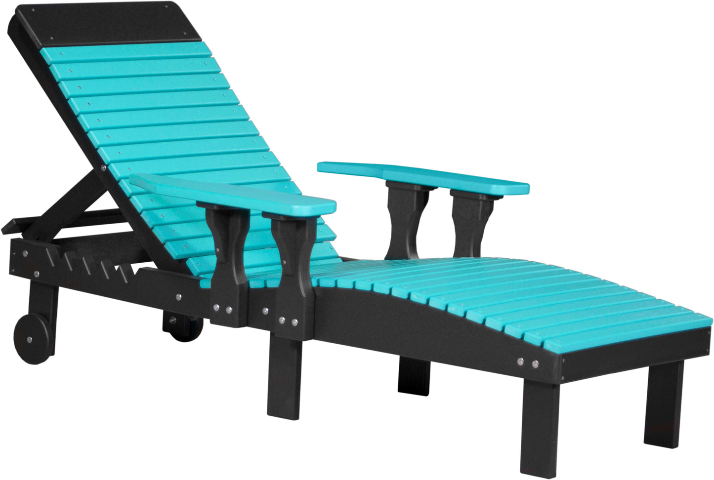 LuxCraft Outdoor Sun Lounge Chair 3-Piece Set made with weather-resistant materials