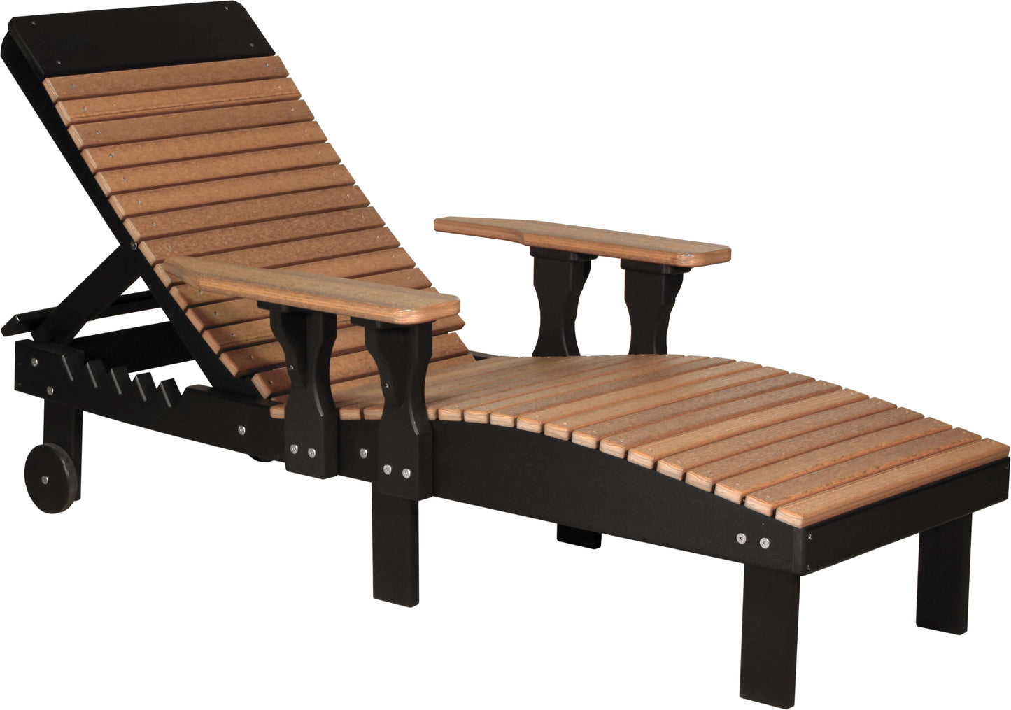 LuxCraft Outdoor Sun Lounge Chair 3-Piece Set made with weather-resistant materials