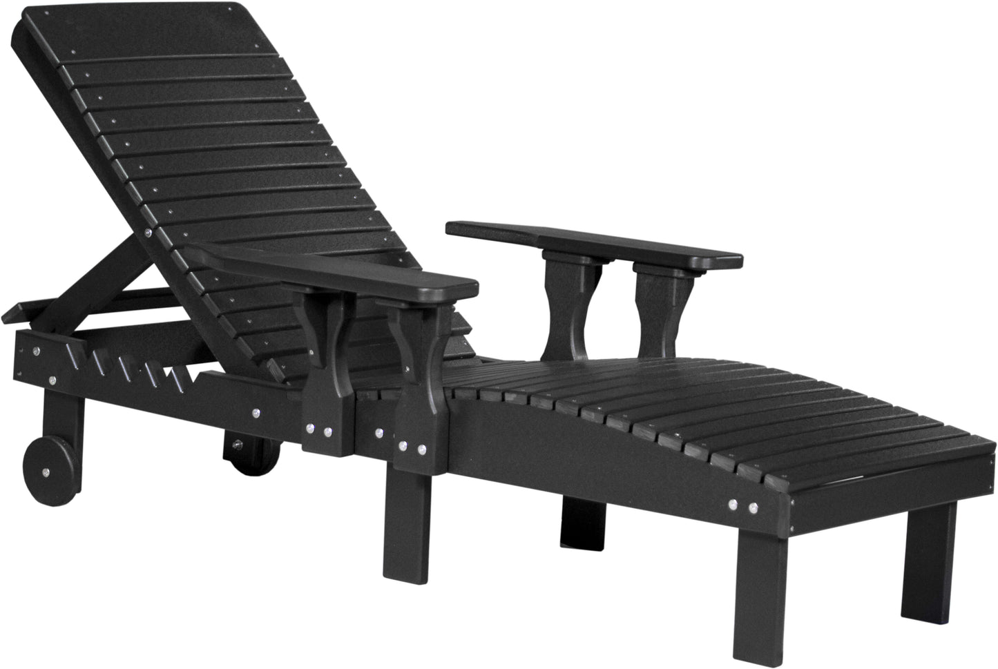 LuxCraft Outdoor Sun Lounge Chair 3-Piece Set made with weather-resistant materials