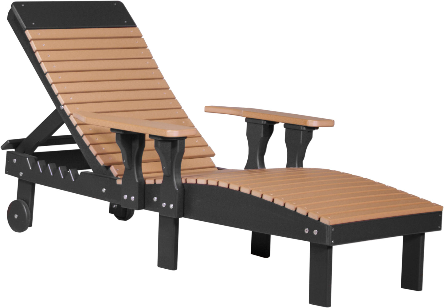 LuxCraft Outdoor Sun Lounge Chair 3-Piece Set made with weather-resistant materials
