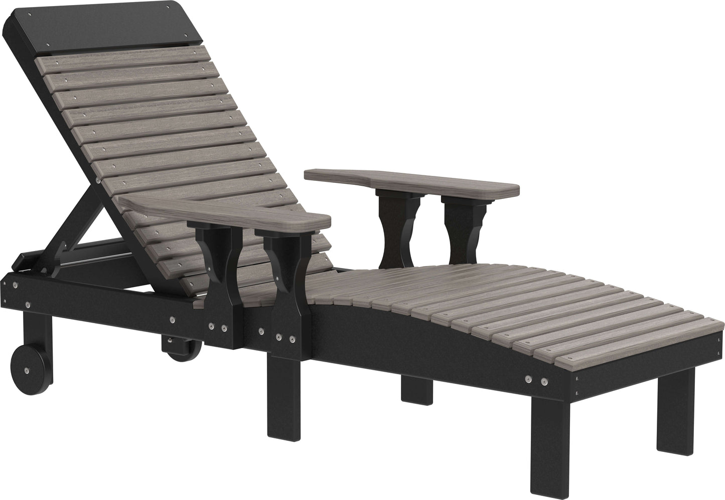 LuxCraft Outdoor Sun Lounge Chair 3-Piece Set made with weather-resistant materials