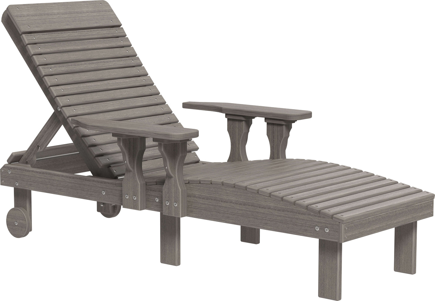 LuxCraft Outdoor Sun Lounge Chair 3-Piece Set made with weather-resistant materials
