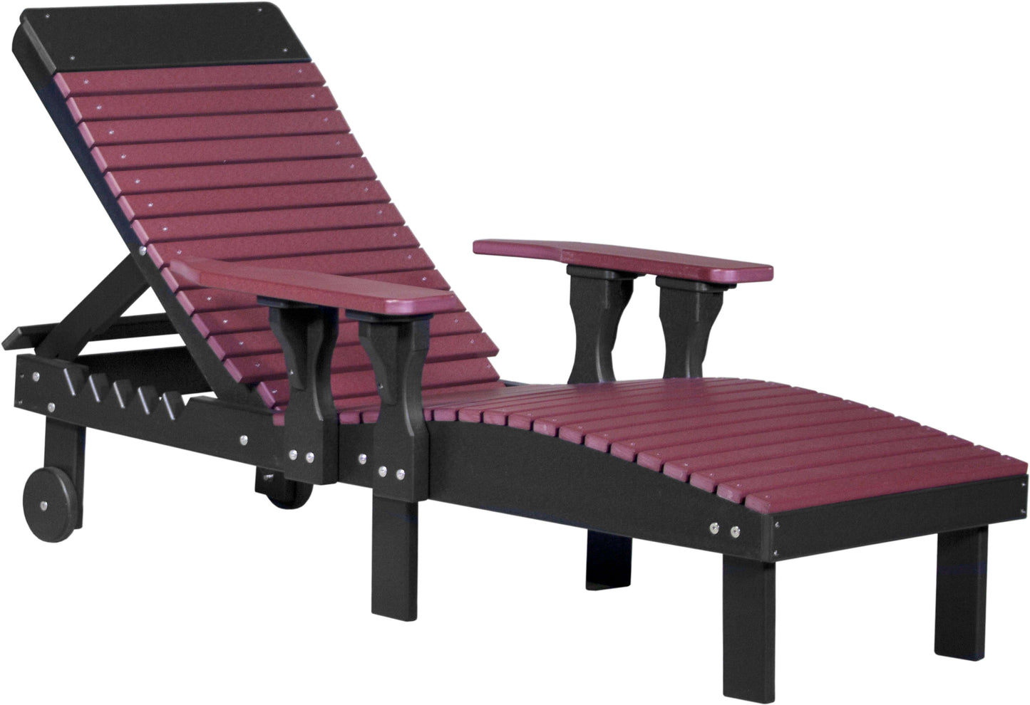 LuxCraft Outdoor Sun Lounge Chair 3-Piece Set made with weather-resistant materials