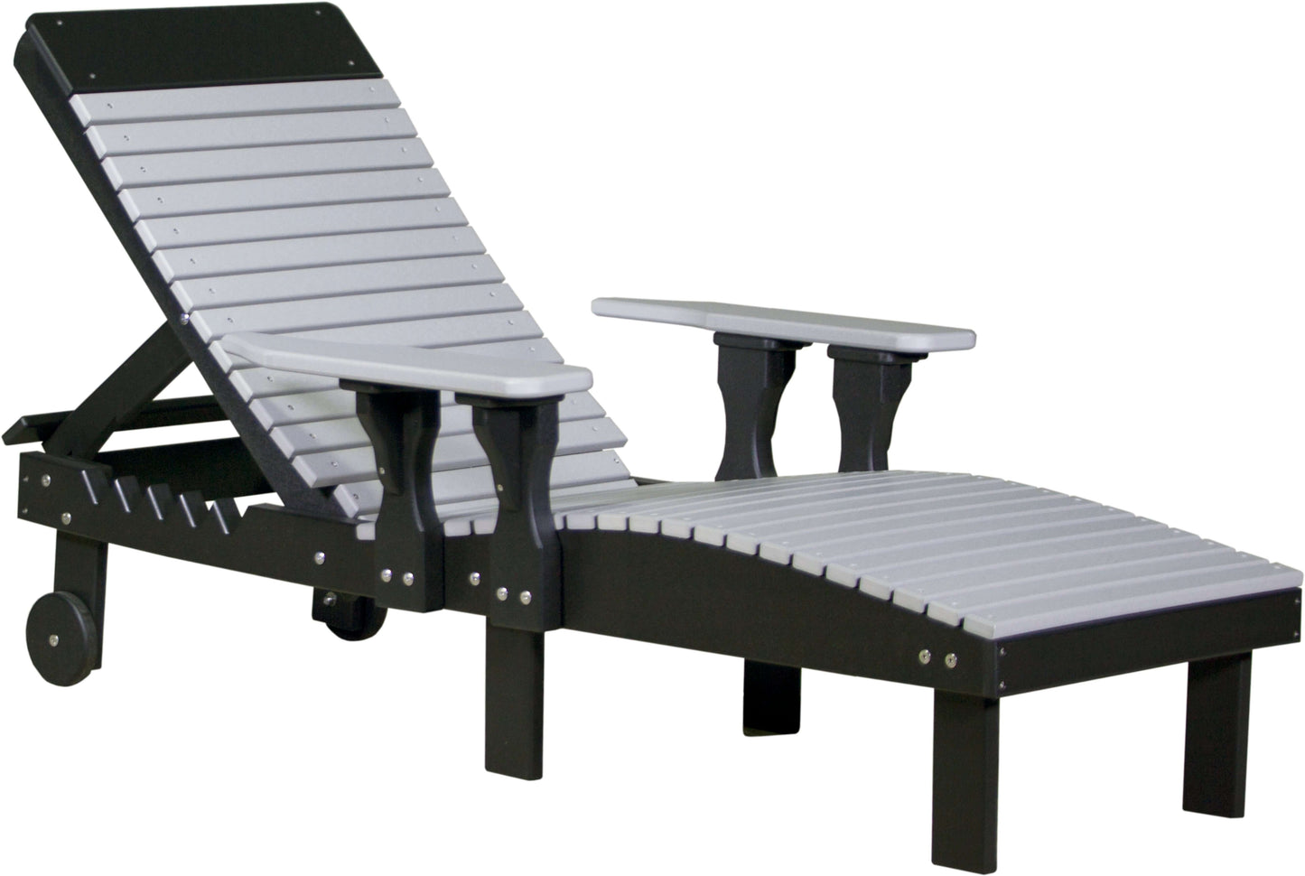 LuxCraft Outdoor Sun Lounge Chair 3-Piece Set made with weather-resistant materials