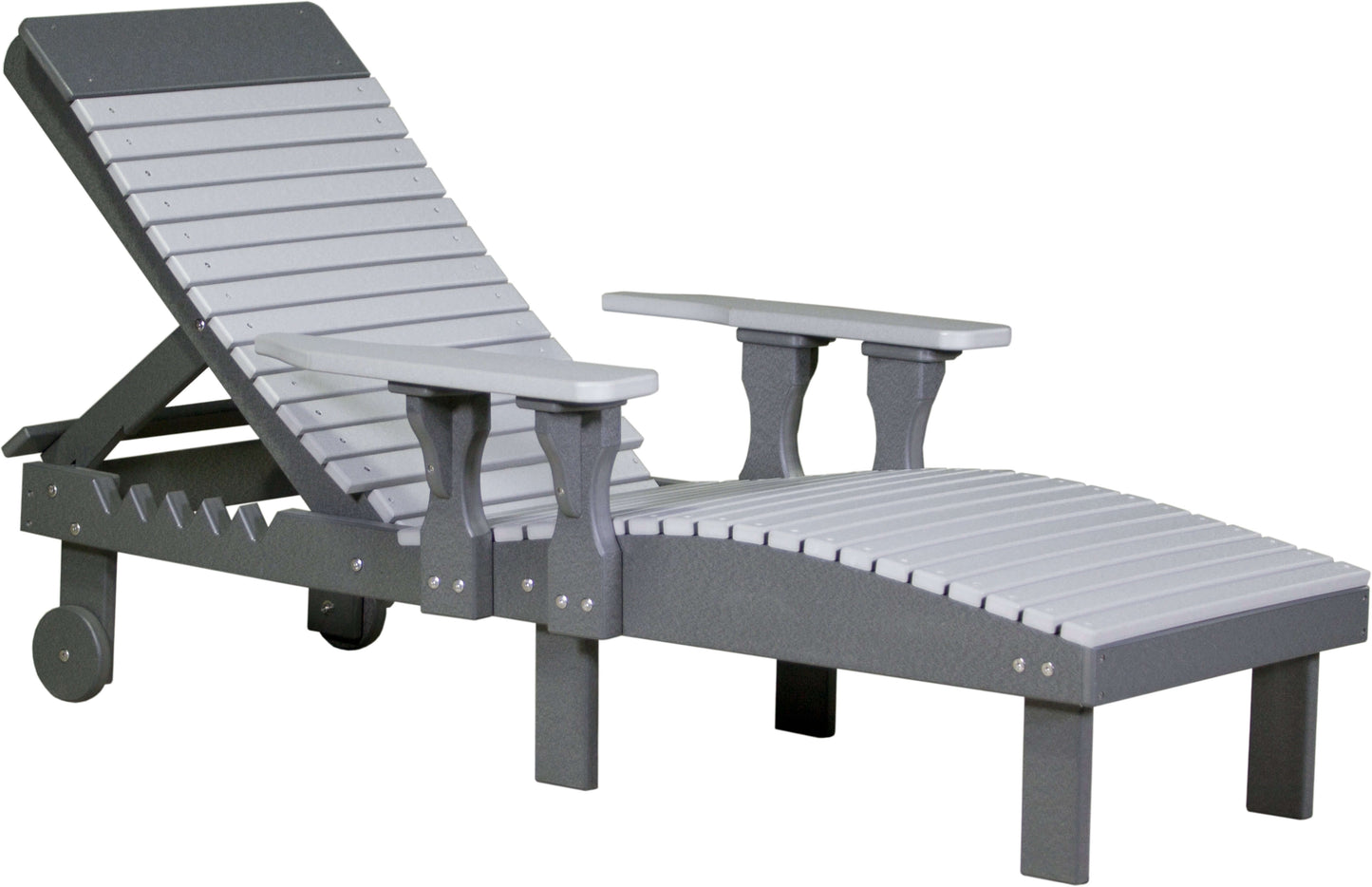 LuxCraft Outdoor Sun Lounge Chair 3-Piece Set made with weather-resistant materials