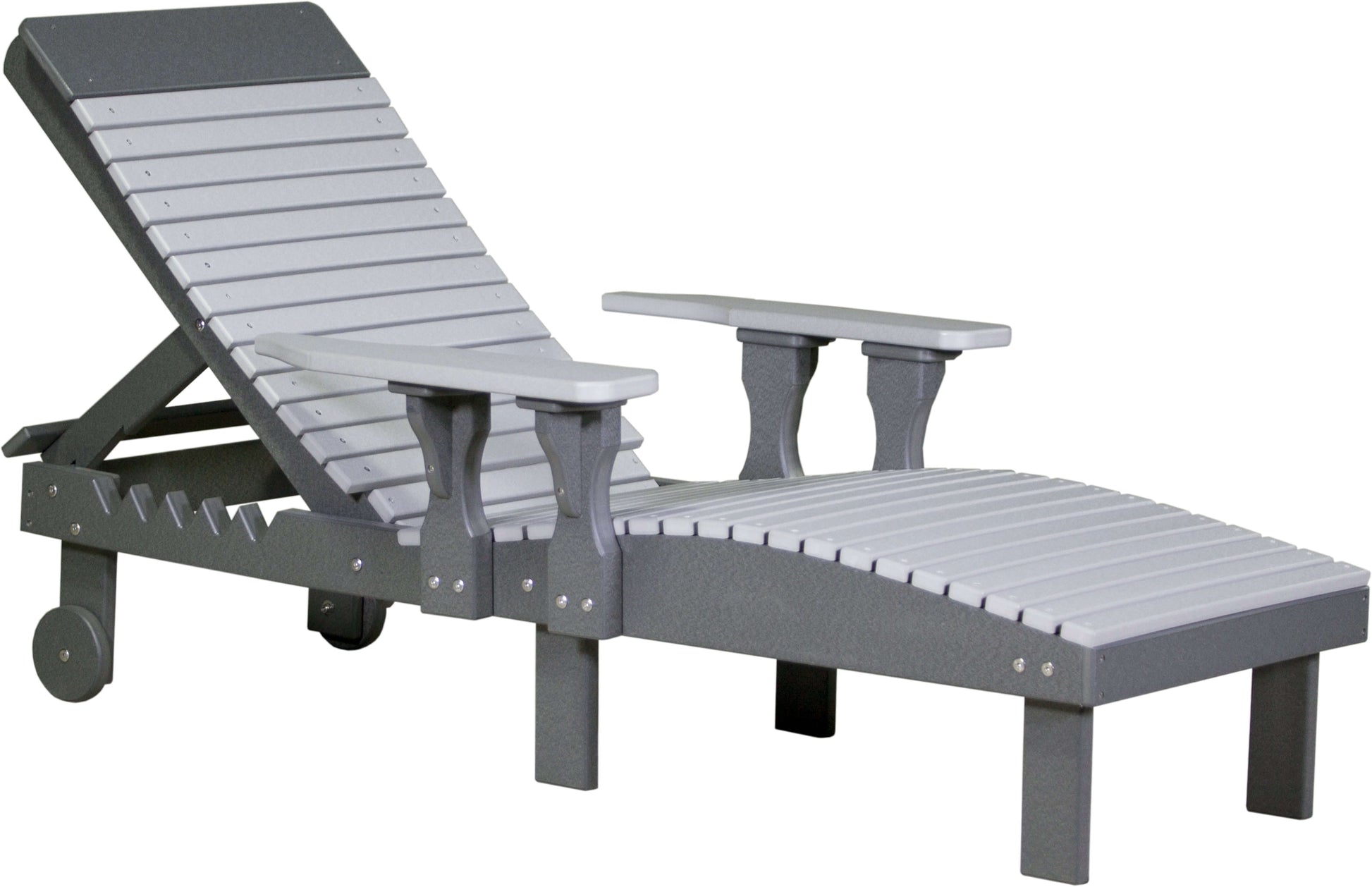 LuxCraft Outdoor Sun Lounge Chair 3-Piece Set made with weather-resistant materials