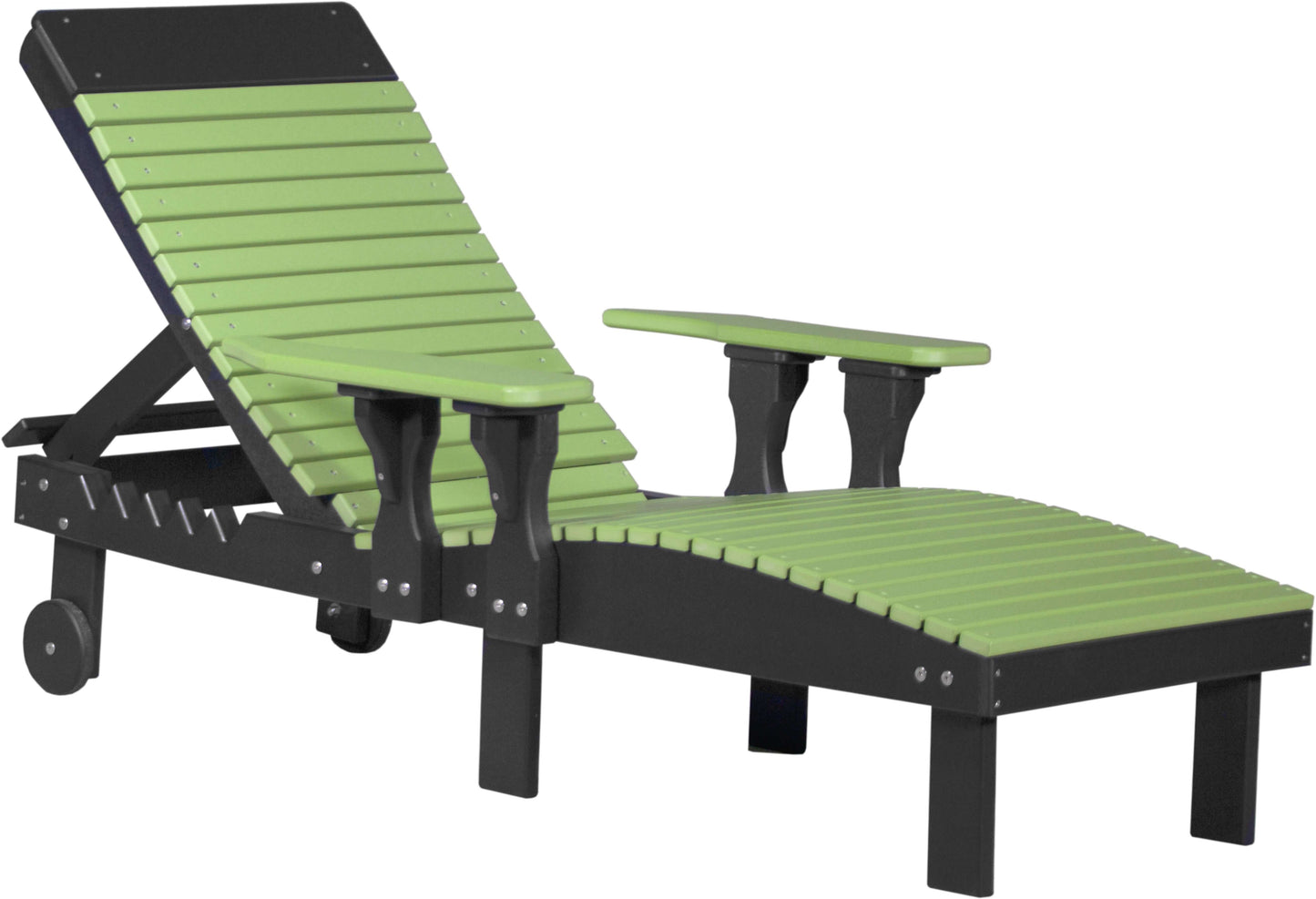 LuxCraft Outdoor Sun Lounge Chair 3-Piece Set made with weather-resistant materials