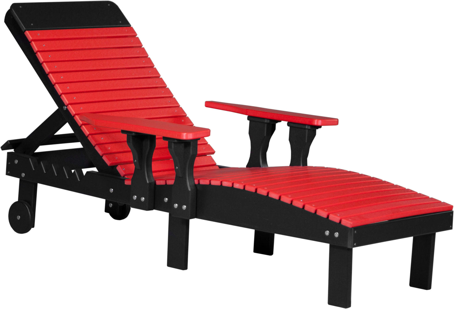 LuxCraft Outdoor Sun Lounge Chair 3-Piece Set made with weather-resistant materials