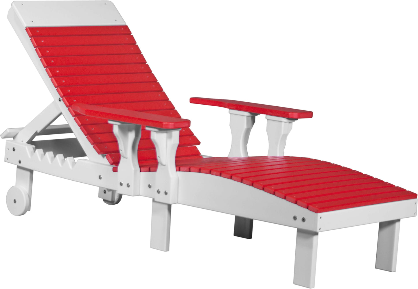 LuxCraft Outdoor Sun Lounge Chair 3-Piece Set made with weather-resistant materials