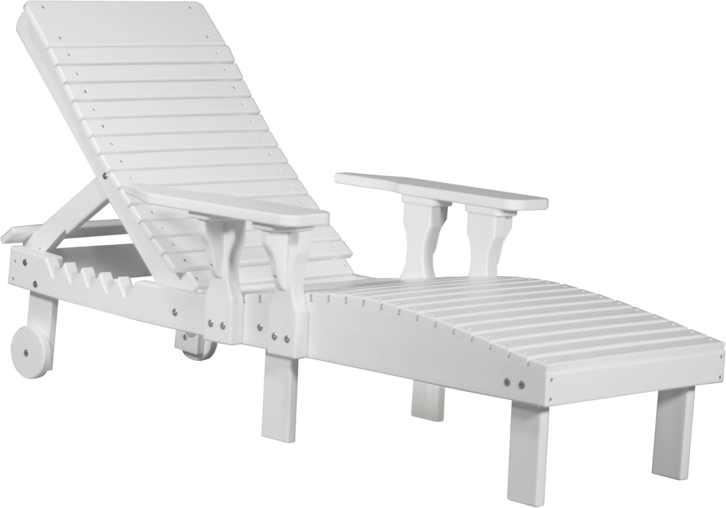 LuxCraft Outdoor Sun Lounge Chair 3-Piece Set made with weather-resistant materials