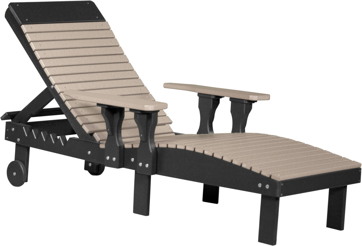 LuxCraft Outdoor Sun Lounge Chair 3-Piece Set made with weather-resistant materials
