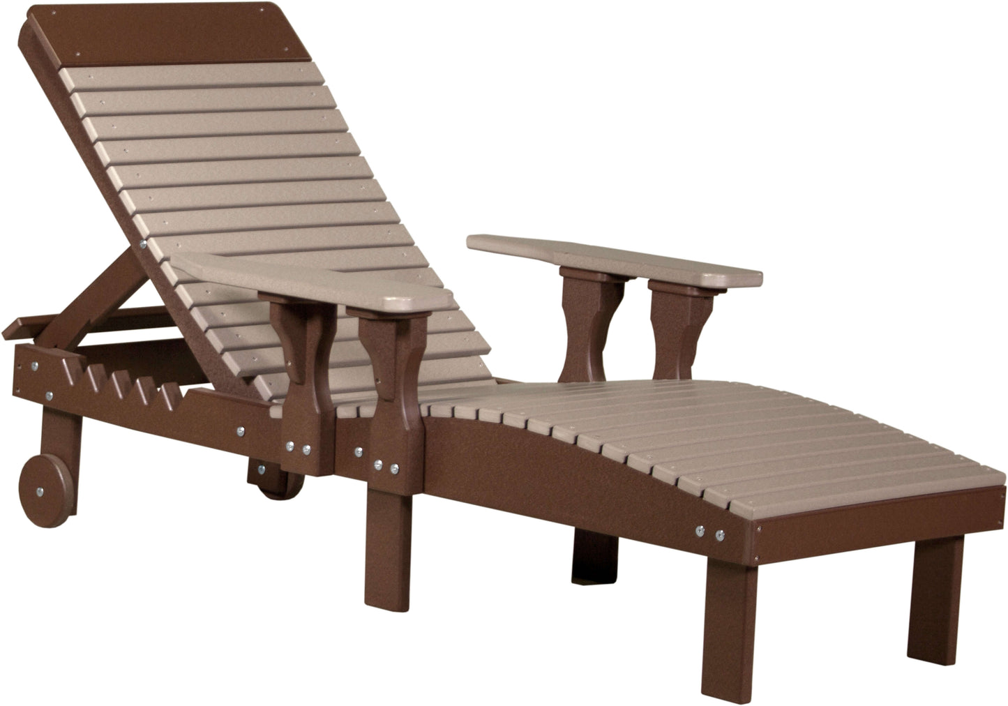LuxCraft Outdoor Sun Lounge Chair 3-Piece Set made with weather-resistant materials